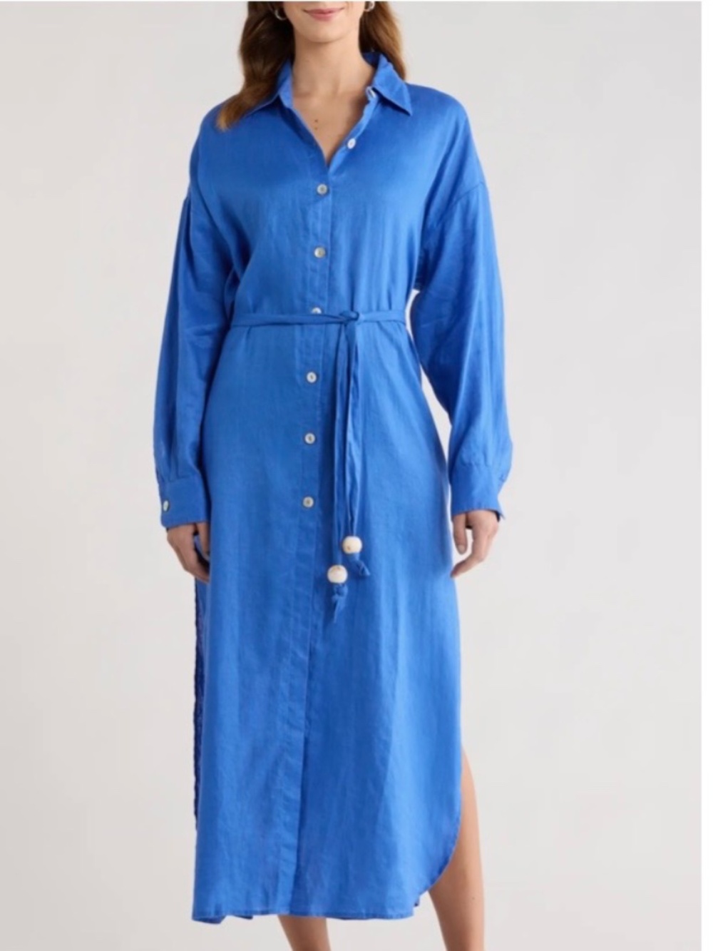 Elan 100% linen maxi coverup dress (does not have the belt)